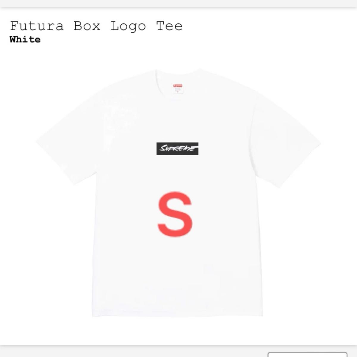 Supreme futura box logo tee white S ホワイト 白 ボックスロゴ　