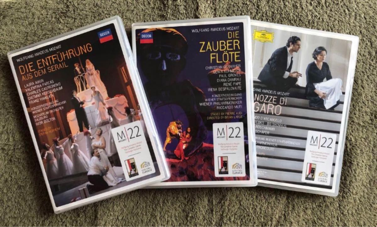 DVD3本 モーツァルト:歌劇「後宮からの誘拐」「魔笛」「フィガロの結婚」