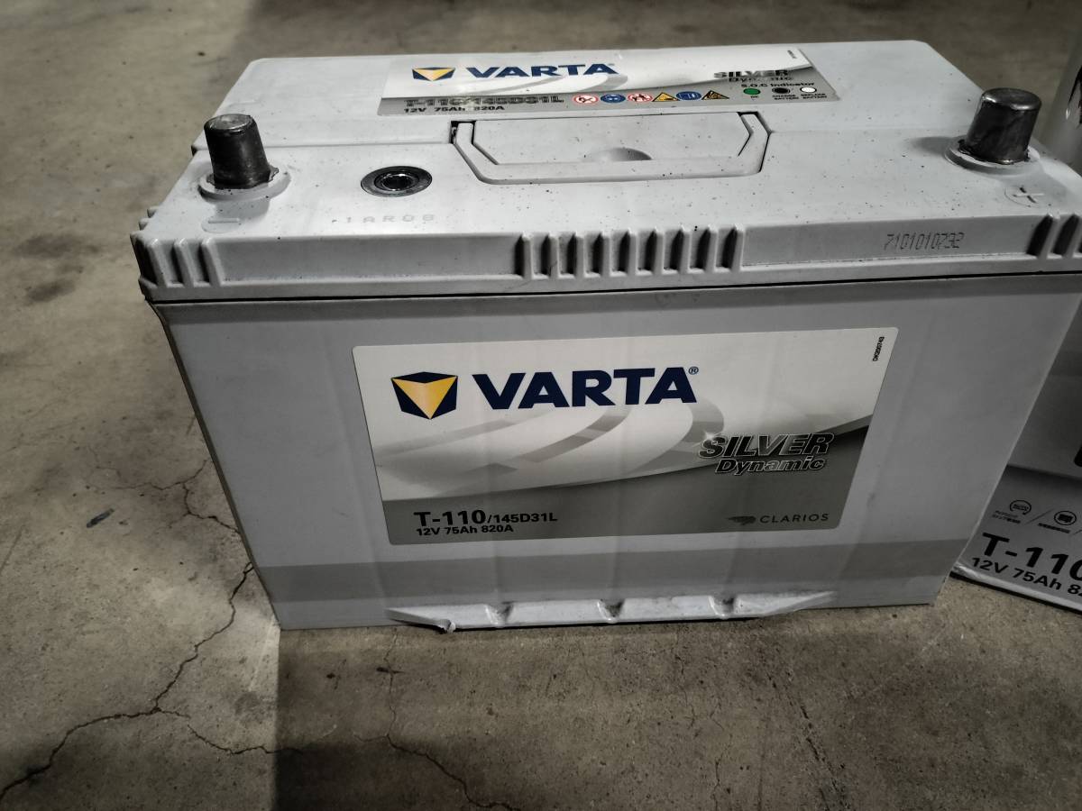 使用期間約1年 VARTA T-110 145D31L バッテリー CX-5 ディーゼル車 バッテリー KEEFW KEEAW MAZDA アイドリングストップ車 充電制御の画像2