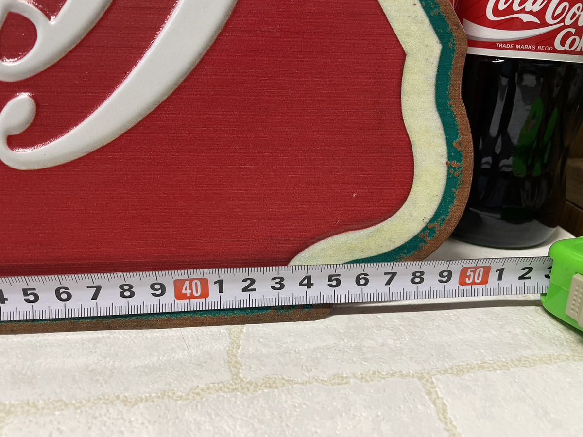 ★Coca-Cola Coke コカコーラグッズ インテリア雑貨 ティンサイン 逆三角形ブリキ看板 アンティーク風_画像4