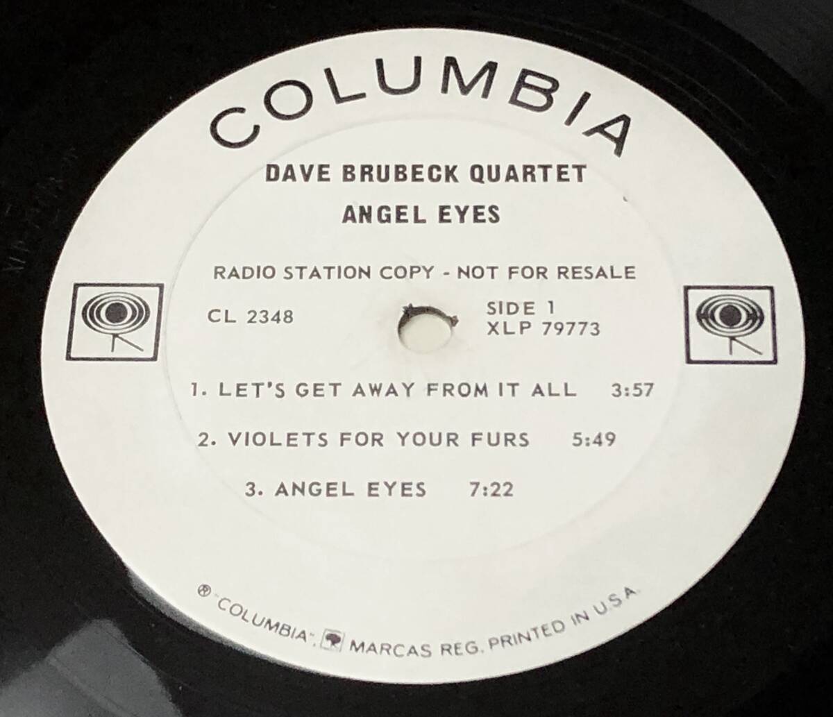 期間限定値下●美女！激レアMono白Promo高音質Dave Brubeck Quartet / Angel Eyes●Paul Desmond,Eugene Wright,Joe Morelloの画像2