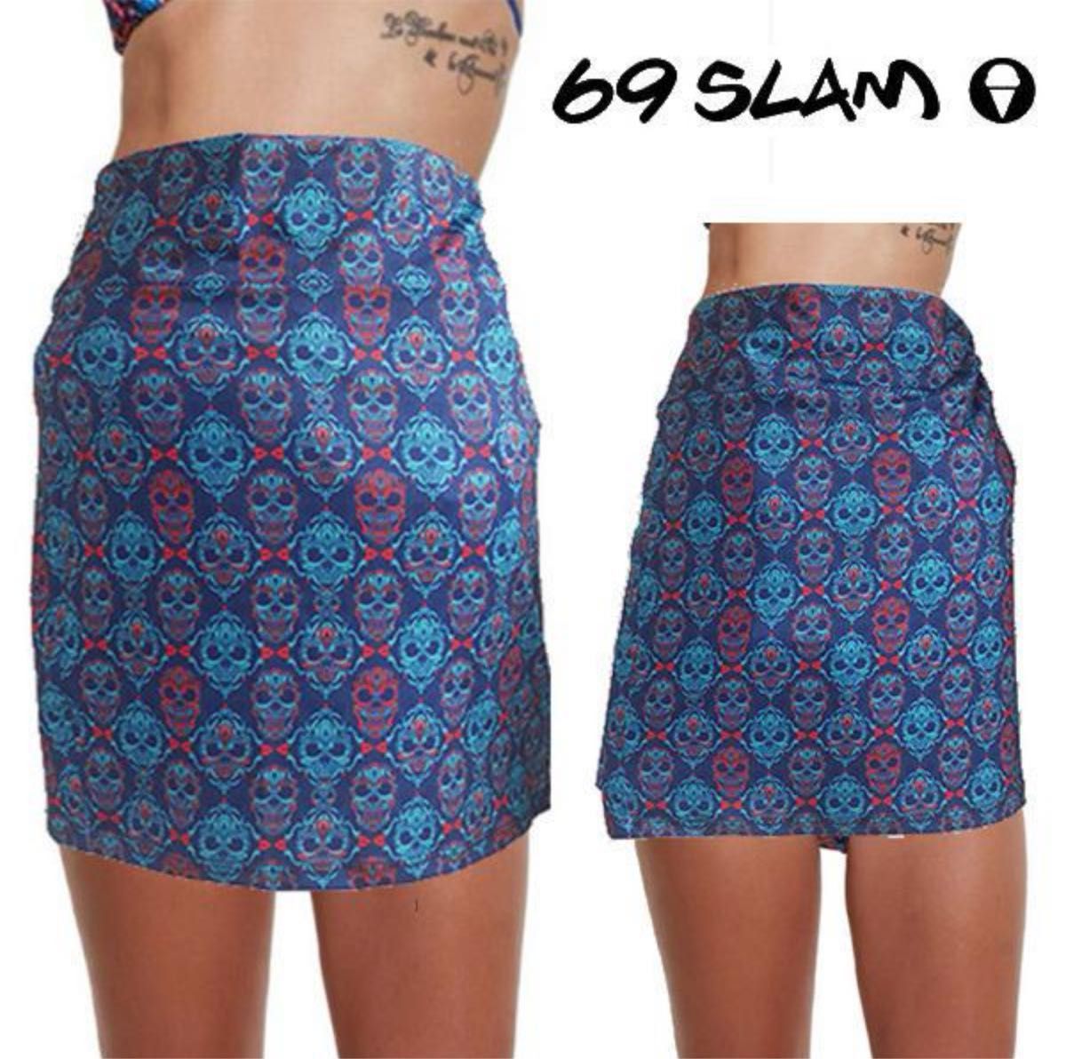 69SLAM☆SKULLNAMENT MINI SKIRT ミニ タイトスカート