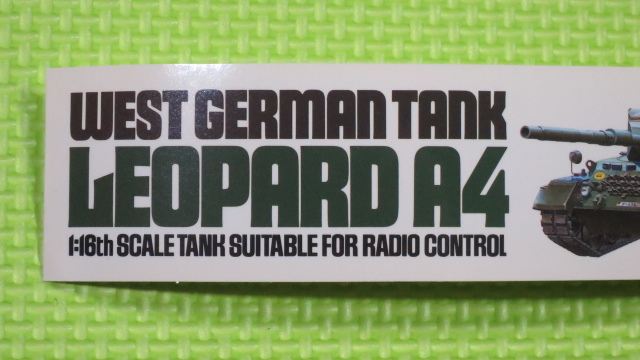  radio-controller sticker _1 sheets _1980 period _LEOPARD A4_re Opal doA4 tank _ae