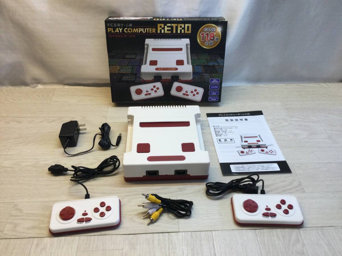 [C4945-27]ゲームハード FC互換ゲーム機 PLAY COMPUTER RETRO プレイコンピューターレトロ GAME118種内蔵 ジャンク品 0226_画像1