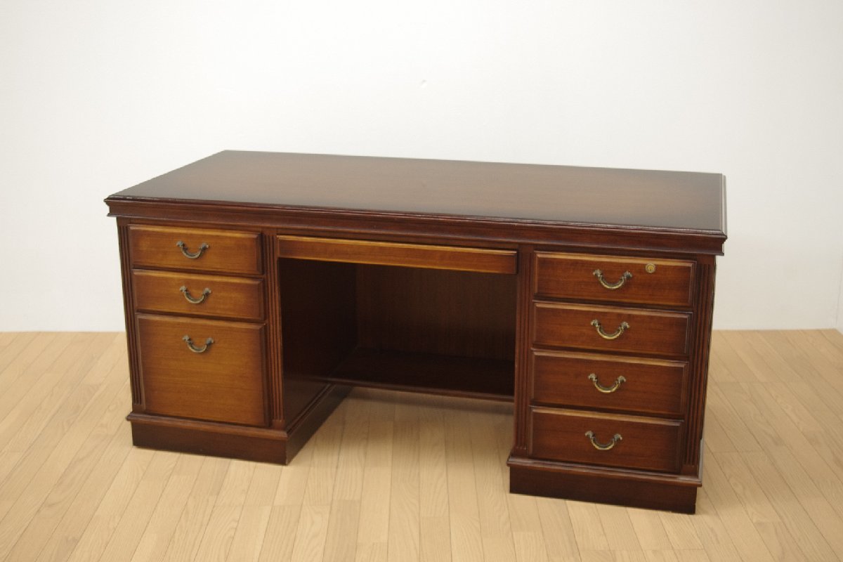  Karimoku Furniture with both sides cupboard desk karimoku study desk executive company length desk position member desk reception width 162cm× depth 76cm. length . computer desk antique style 