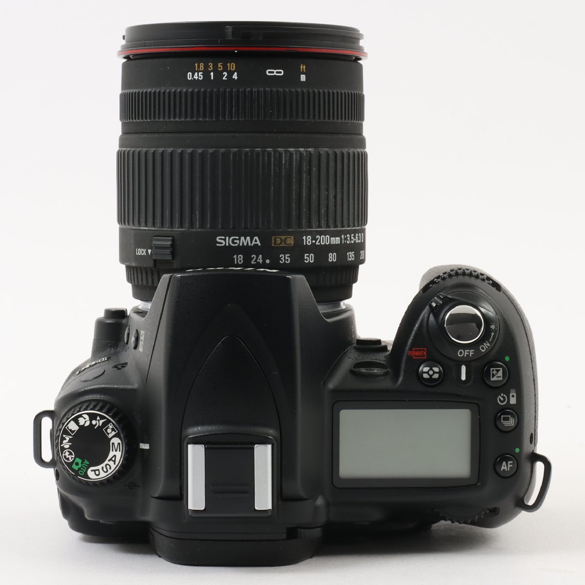 1円～ Nikon ニコン デジタル一眼カメラ D90　/　SIGMA ZOOM 18-200mm 3.5-6.3 DC　※チャージャーなし【電源ONのみ確認】_画像3