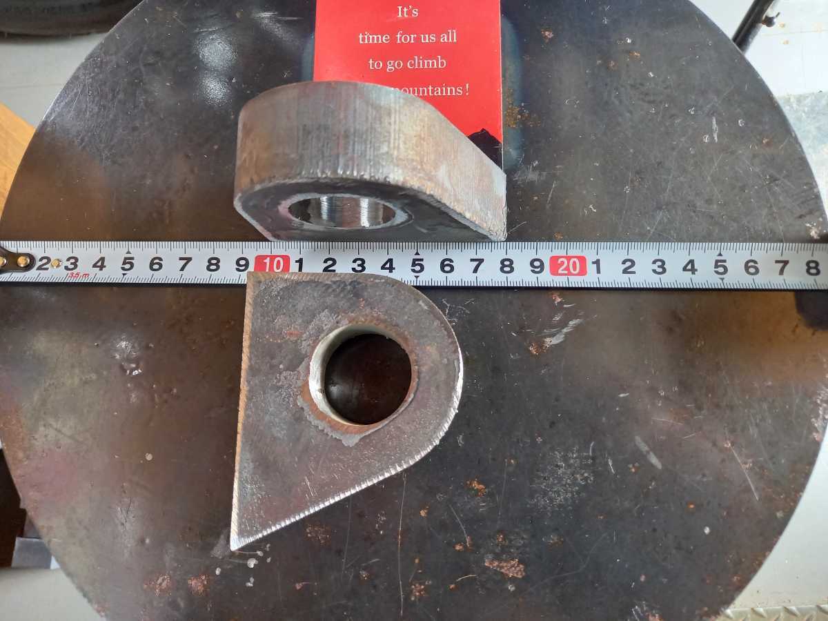 ジムニー ランクル トライアル 溶接牽引フック25mm厚 2枚セット 30Φ穴の画像5