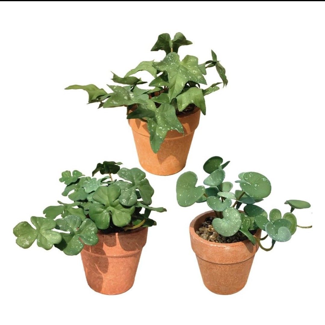 3個入】観葉植物 フェイク 光触媒 ミニ フェイクグリーン 人工植物の装飾 造花 観葉植物 卓上鉢植え 小さい デコレーション