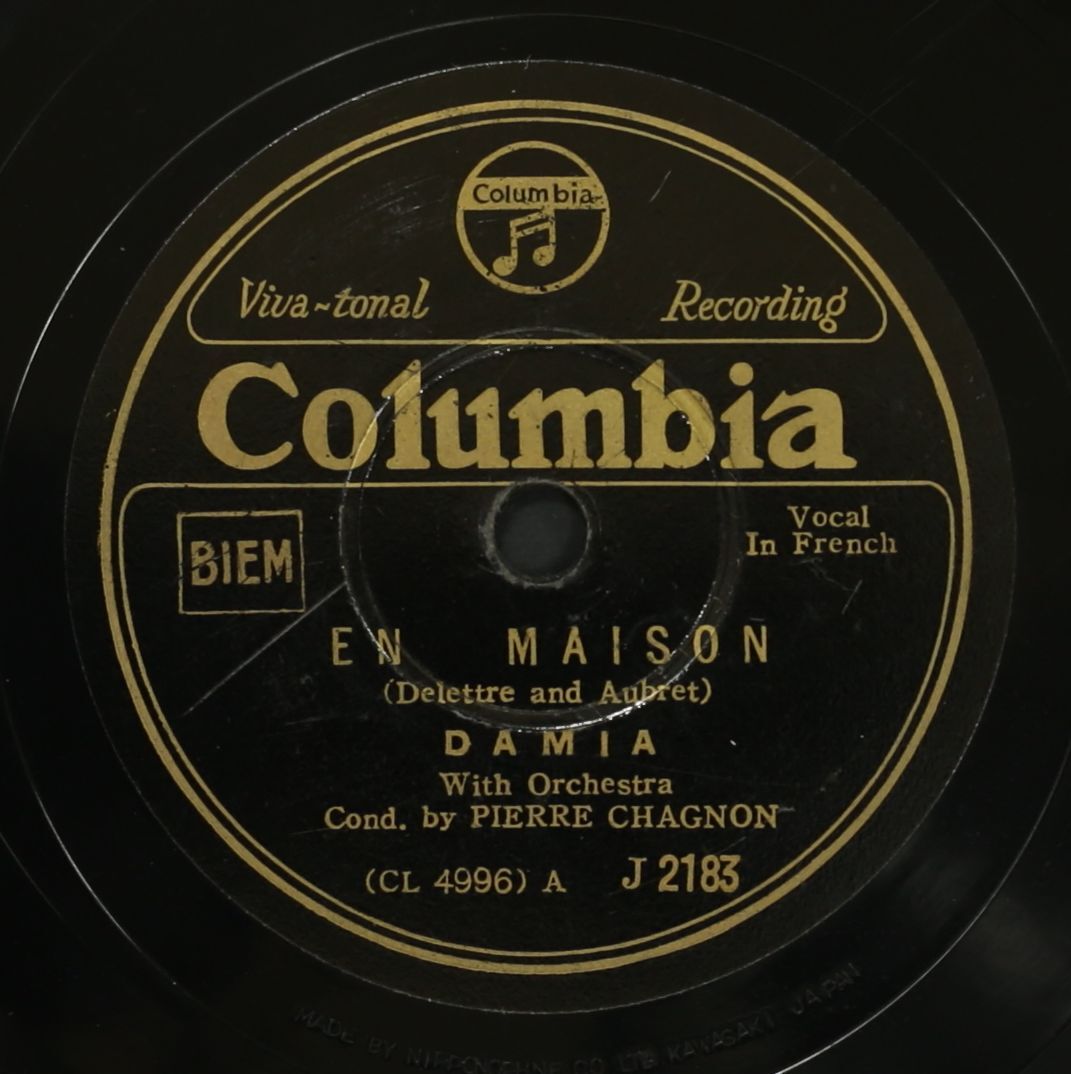 【国内盤SP】ダミア/メイゾン,低聲で(並良品,戦前シャンソン,78rpm,1934,Damia,En Maison)の画像1