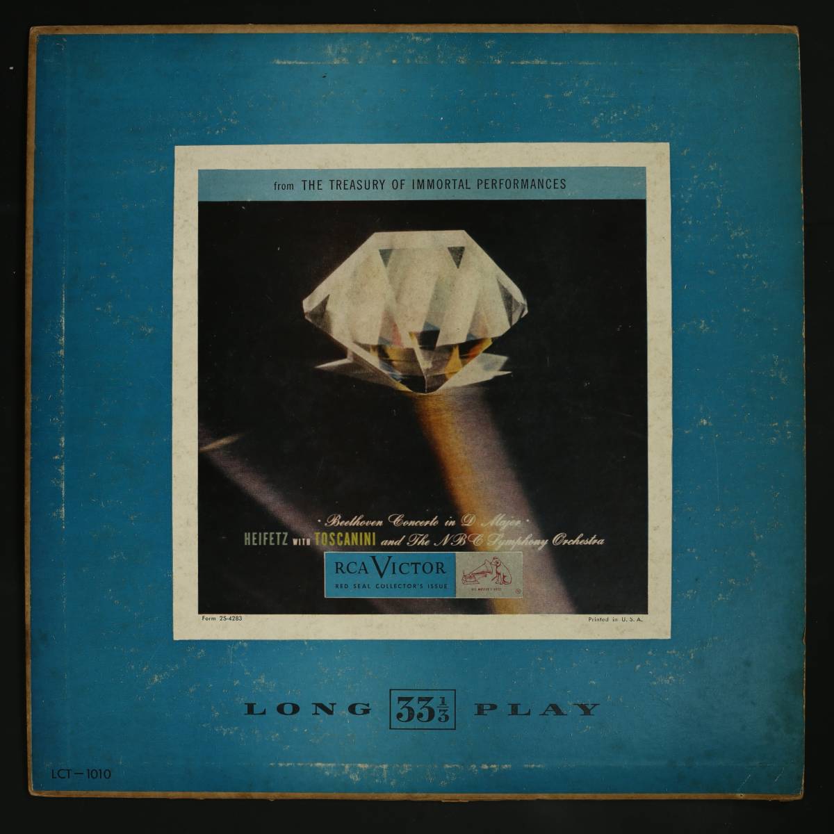 【US盤LP】ハイフェッツ,トスカニーニ,NBC響/ベートーヴェン:ヴァイオリン協奏曲(並下品,赤金,FLAT,1953,Heifetz,Arturo Toscanini)の画像1