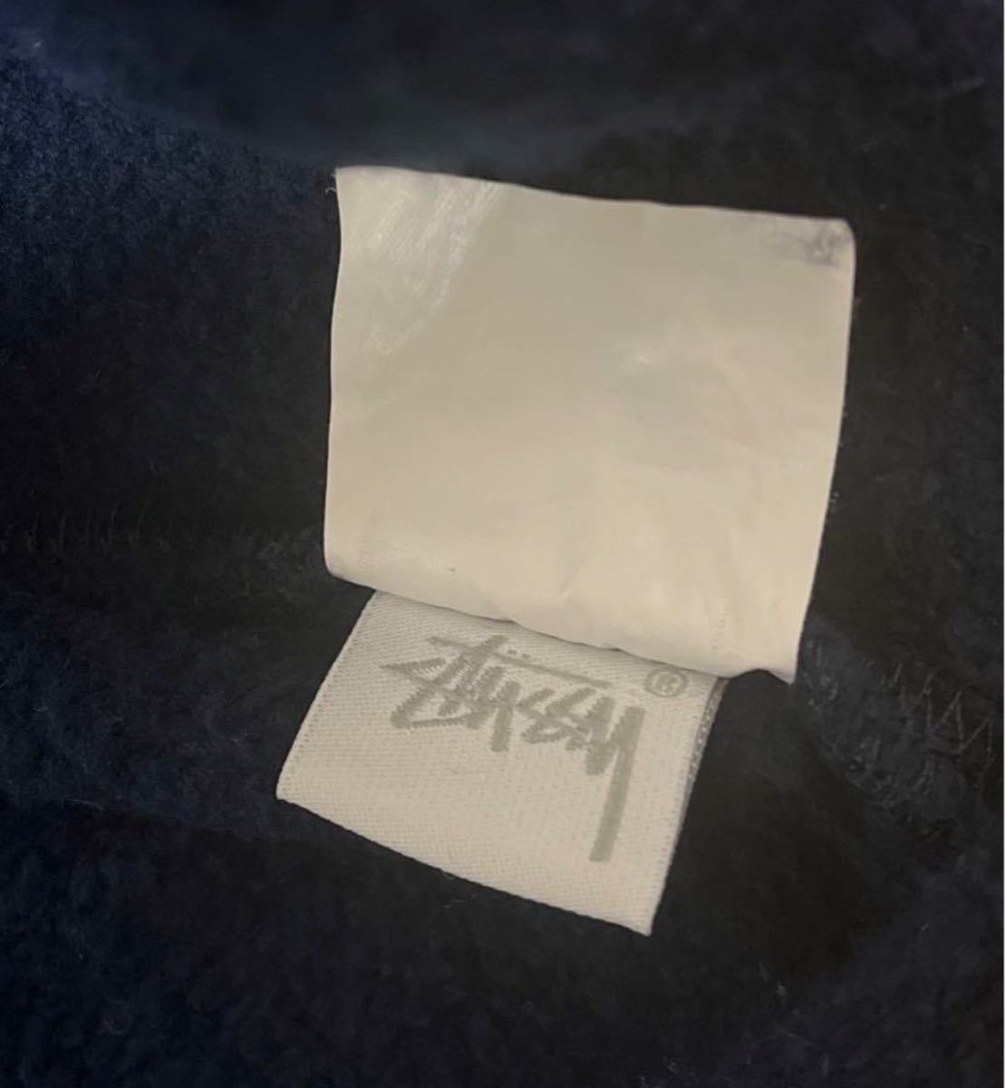 stussy Stussy длинный рукав Parker тренировочный тянуть over te Caro go вышивка Logo центральный Logo размер M темно-синий f-ti обратная сторона ворсистый сетка 