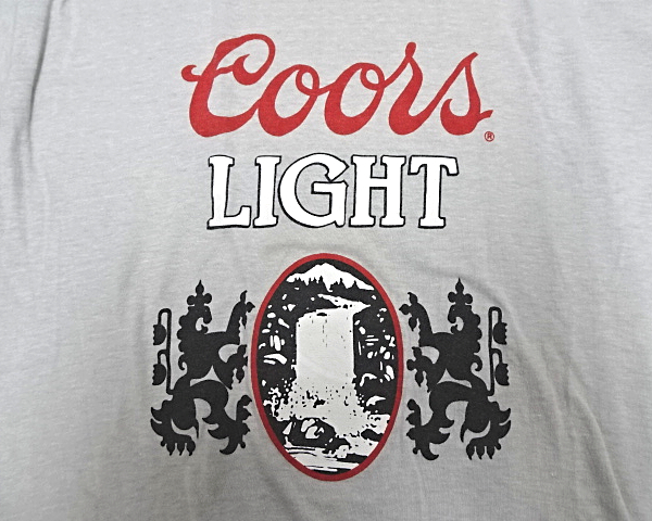 【Coors LIGHT Tee ヴィンテージ ビンテージ クアーズ プリント 半袖 Tシャツ 古着 ビール 企業物 プリントT ロゴT 当時物 80s 80年代】_画像5