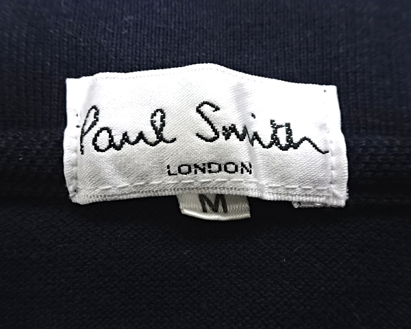 M【Paul Smith LONDON POLO SHIRT Navy C-OS 301 ポールスミス ロンドン ポロシャツ 鹿の子 メンズ ポロシャツ ネイビー】_画像4