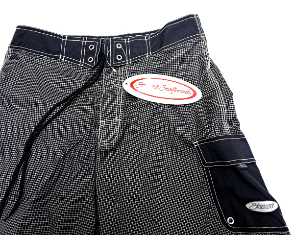 30 新品【Stewarl Surfboards Swim Pants Black Surf Pants スチュワール サーフボード スイムパンツ 海水パンツ 水着 ブラック】_画像4