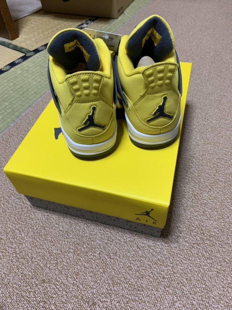 ナイキ エアジョーダン 4 NIKE AIR JORDAN 4 RETRO TOUR YELLOW/WHITE/DARK BLUE GREY 【LIGHTNING】 8 26cm DS 新品_画像2