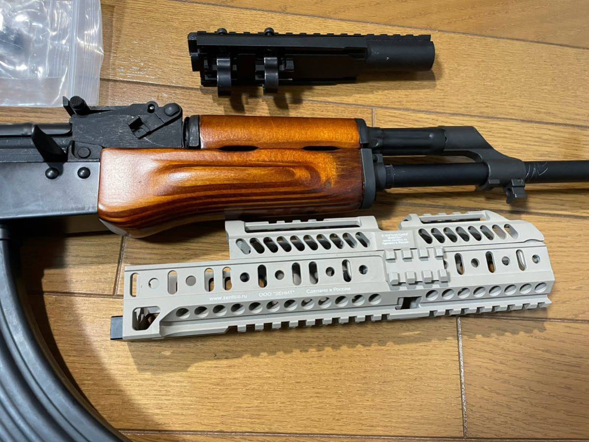 【ほぼ未使用品】 GHK CO2 AKM フルトラベルキット、NPAS組み込み済み カスタムパーツ付き ゼニート タルコフ フルメタル 5UK Zenit _画像3