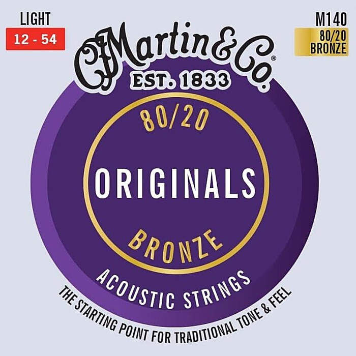 Martin Original M140 Light 012-054 80/20 Bronze マーチン アコギ弦_画像1