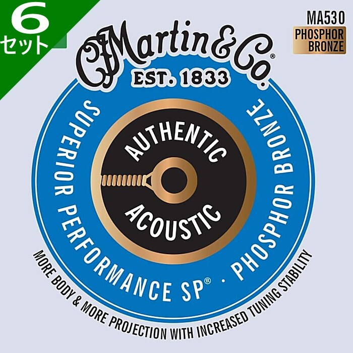 6セット Martin MA530 Superior Performance Extra Light 010-047 Phosphor Bronze マーチン アコギ弦