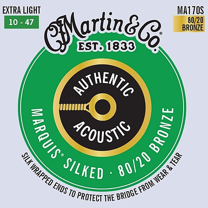 Martin MA170S Marquis Silked Extra Light 010-047 80/20 Bronze マーチン アコギ弦_画像1
