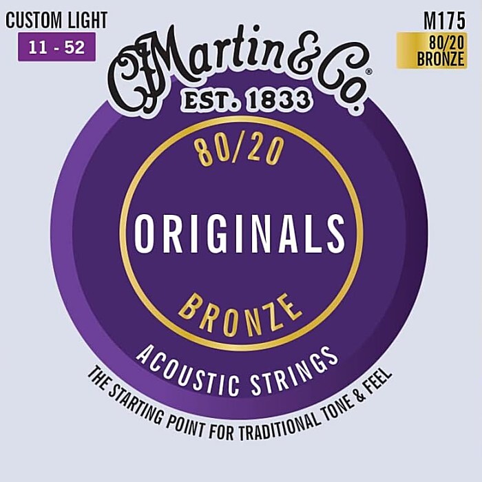 Martin Original M175 Custom Light 011-052 80/20 Bronze マーチン アコギ弦_画像1