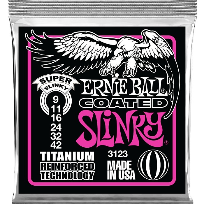 ERNIE BALL #3123 Coated Super Slinky 009-042 Ernie Ball покрытие струна электрогитара струна 