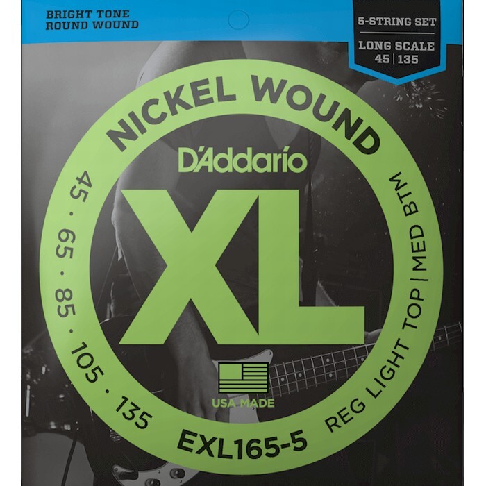 5弦用 D'Addario EXL165-5 Nickel Wound 045-135 Long Scale ダダリオ ベース弦_画像1