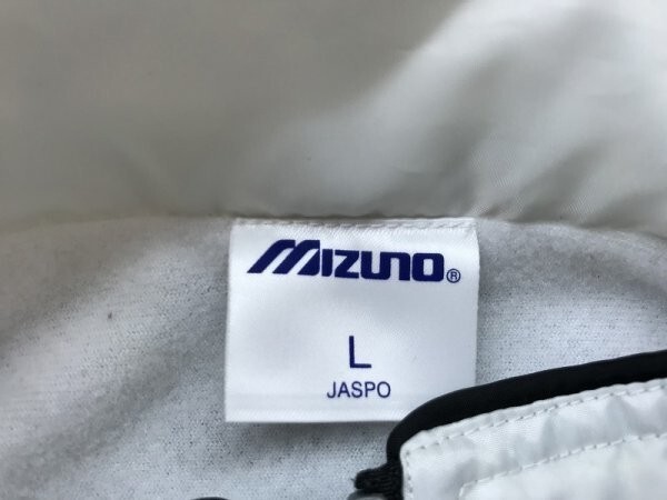 MIZUNO ミズノ メンズ 裏起毛 ポリエステル ジップジャケット L 白_画像2