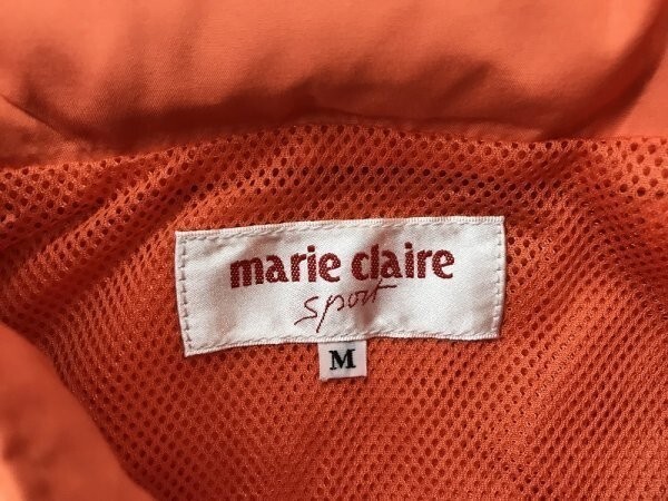 marie claire sport マリクレール レディース 裏メッシュ ジップベスト M オレンジ_画像2