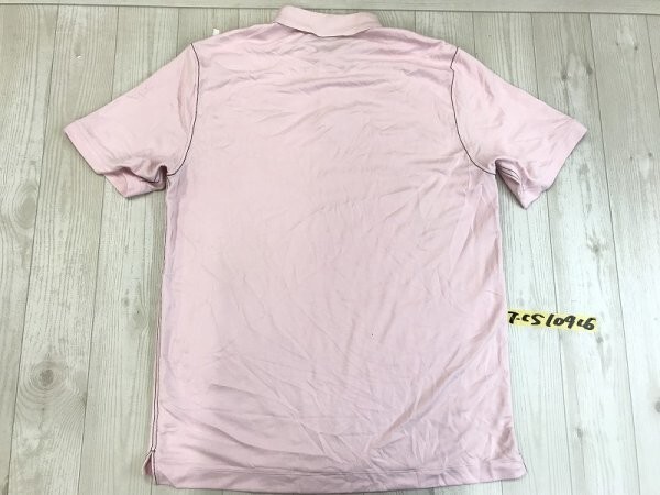 NIKE GOLF ナイキゴルフ メンズ ロゴ刺繍 ジャージ 半袖ポロシャツ 大きいサイズ XL ピンク_画像3