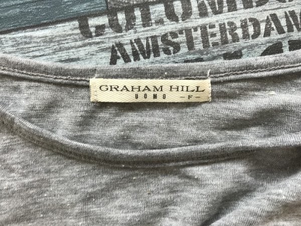 GRAHAM HILL UOMO レディース 無地 半袖Tシャツ F 杢グレー_画像2