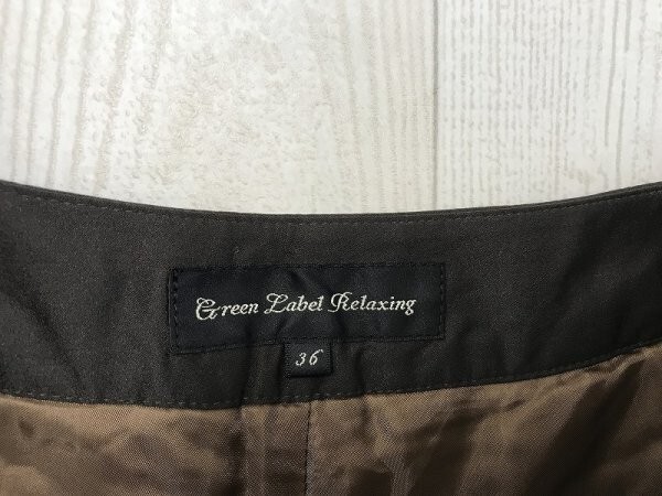 green label relaxing UNITED ARROWS ユナイテッドアローズ レディース 毛・ナイロン・モヘア ツイード ショートパンツ 36 茶_画像2