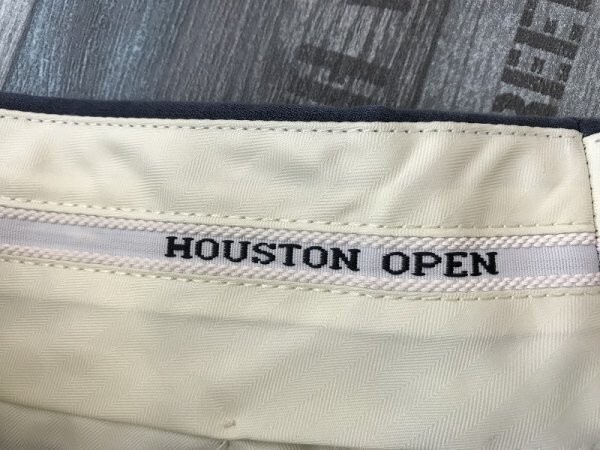 HOUSTON OPEN メンズ タック入り スラックスパンツ W82 ブルーグレーの画像2