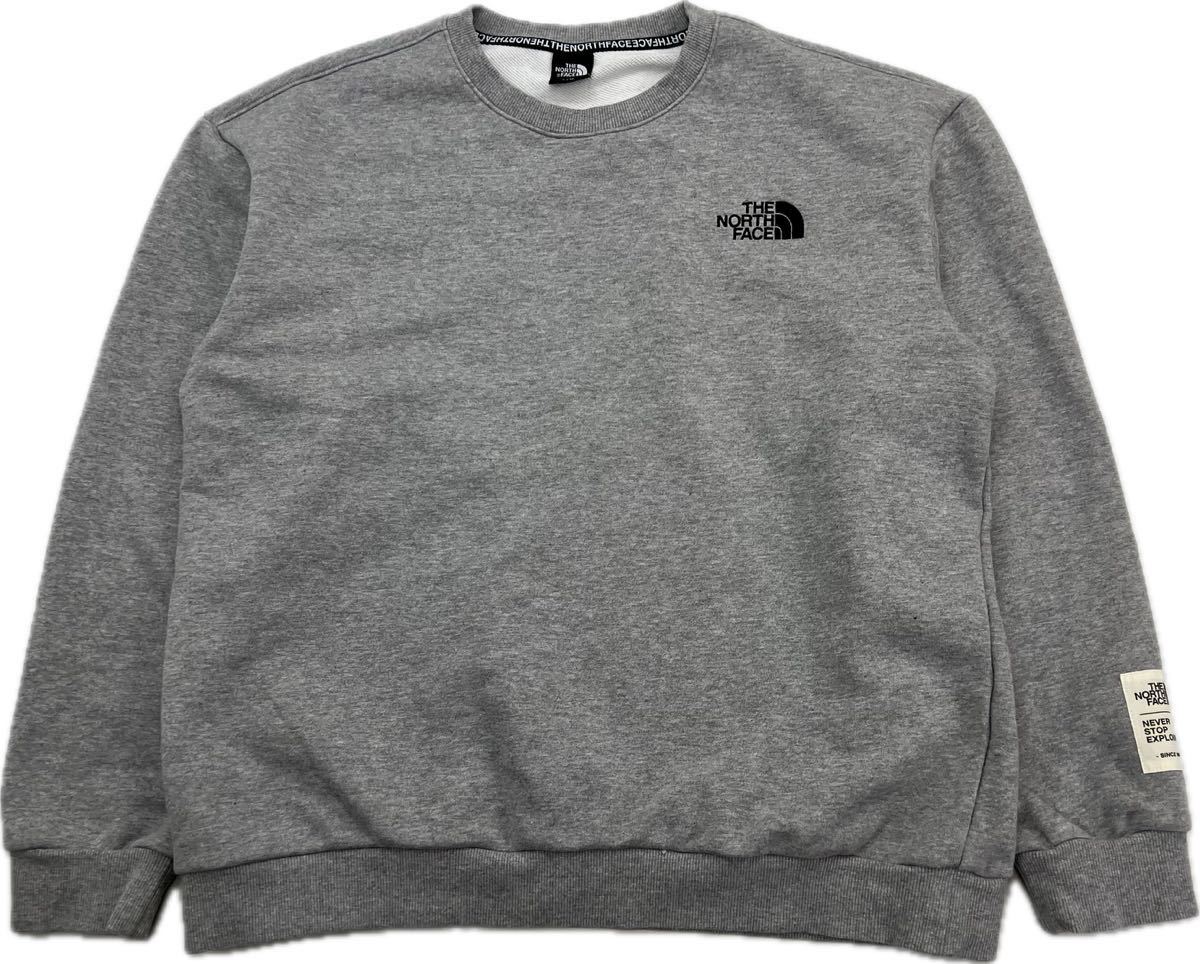 THE NORTH FACE ☆ エッセンシャル スウェット シャツ トレーナー グレー L デイリーユース アウトドア カジュアル ノースフェイス■BA264 THE NORTH FACE ☆ エッセンシャル スウェット シャツ