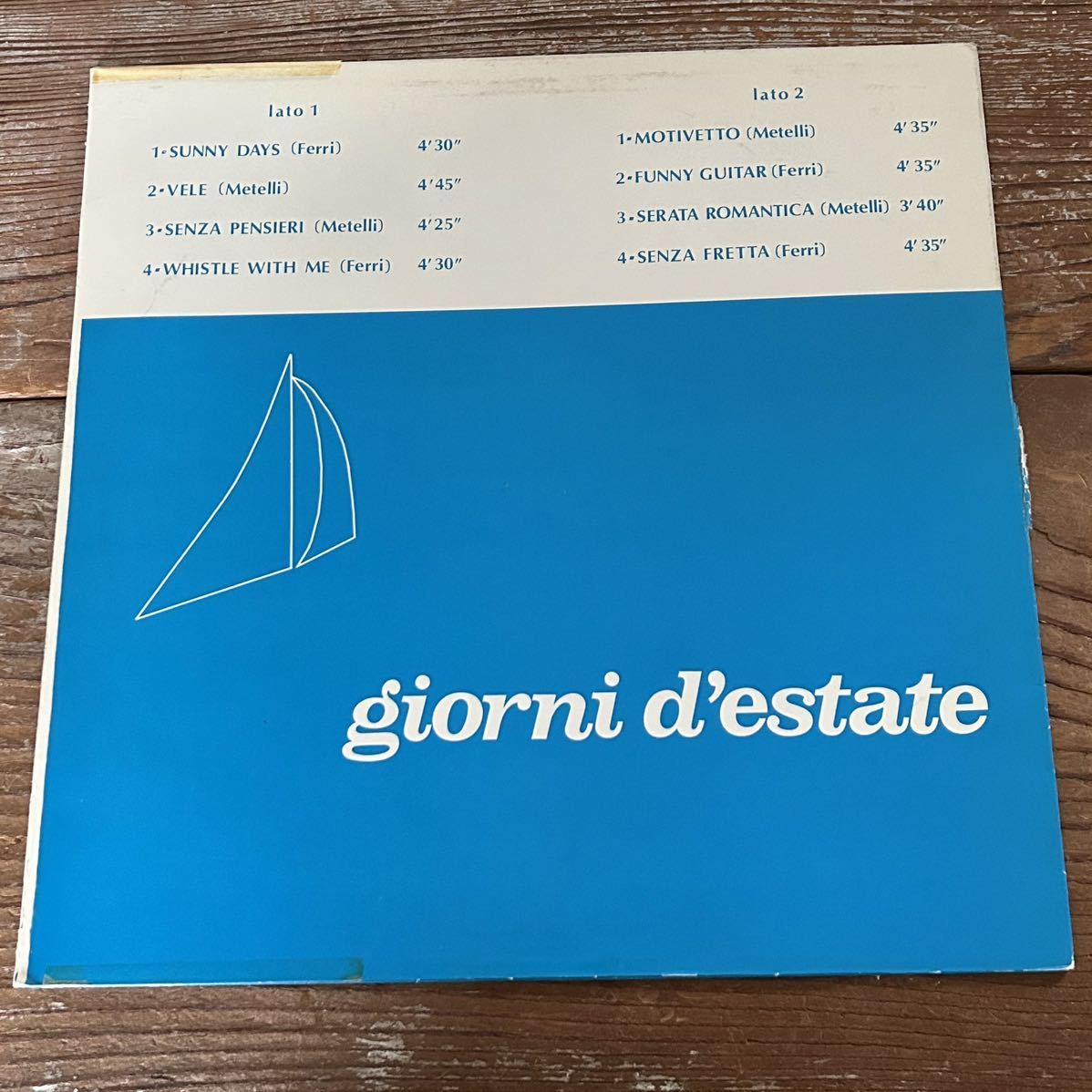 イタリア盤 LP Il Settimo Giorno Giorni D'Estate ライブラリー mellow groove rare jazz funk 好内容の画像2