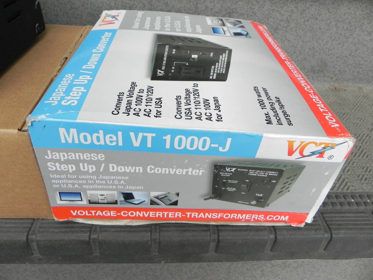 中古 　★VCT VT-1000J - 日本のステップアップ/ダウン電圧変圧器 100ボルトから110Vまたは_画像6