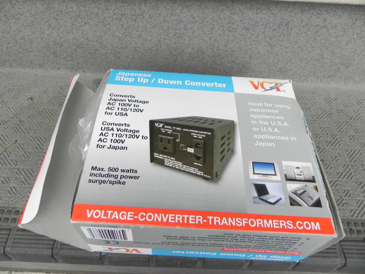 中古 　★VCT VT-500J - 日本のステップアップ/ダウン電圧変圧器 100ボルトから110Vまたは_画像6