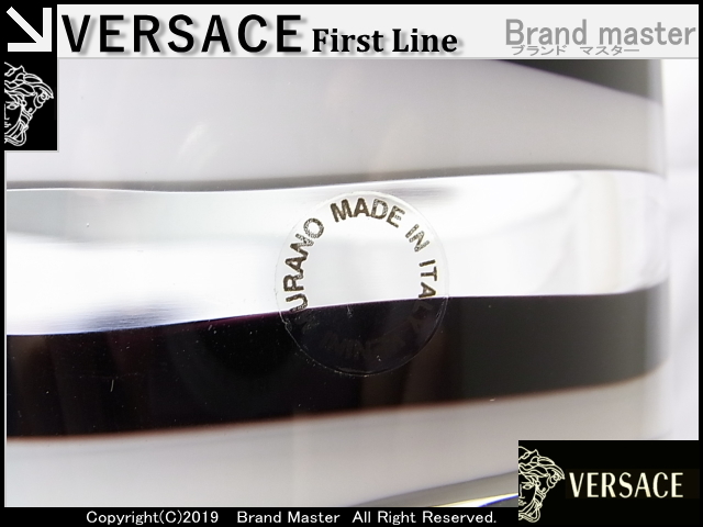 ＶＥＲＳＡＣＥ　ヴェルサーチ ベルサーチ VENINI MURANO 花瓶　ボーダー　ιηF_画像4