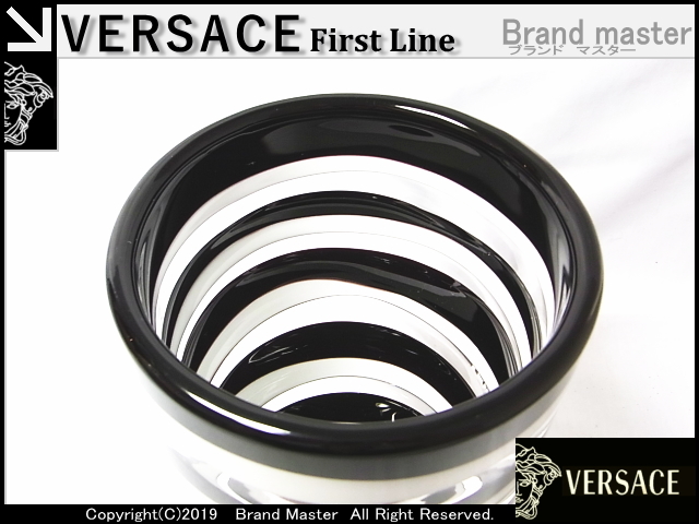 ＶＥＲＳＡＣＥ　ヴェルサーチ ベルサーチ VENINI MURANO 花瓶　ボーダー　ιηF_画像6