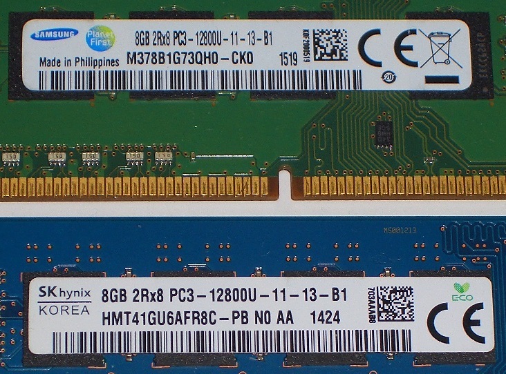 ◆メジャーチップ PC3-12800 (DDR3-1600) 16GB（8GB×2枚）完動品 即決！★送料120円！_画像2