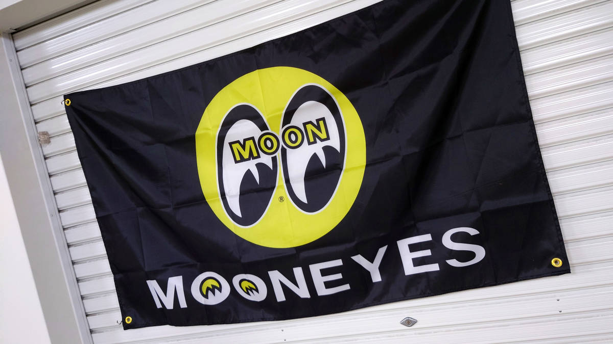 ムーンアイズ フラッグ P443 両面印刷ハトメ補強済 90×150㎝ MOONEYES インテリア ガレージ雑貨 壁面装飾ポスター USA アメリカ雑貨 看板_画像10