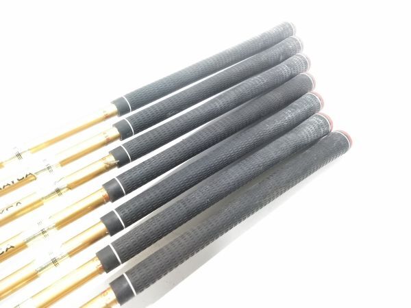 ◇7本セット SLOTLINE PROFESSIONAL マッスルバック 5-9+P,SW 純正カーボン CARBON GOLD BY TORAYCA (R) アイアン 0228B20 @160 ◇_画像8