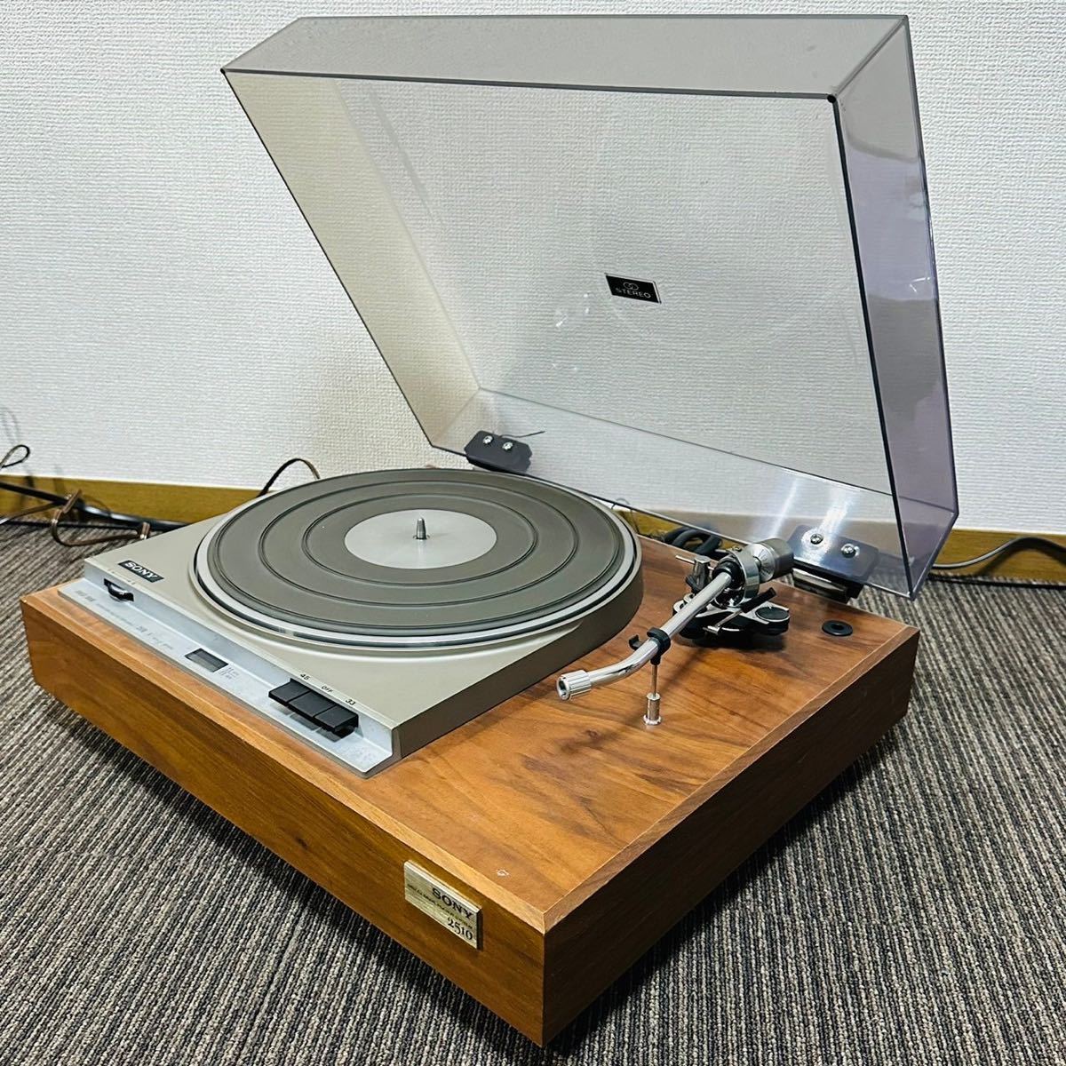 【動作確認済】 SONY PS-2510レコードプレーヤー ターンテーブル オーディオ機器 レトロ アンティーク ソニー レコードプレイヤー _画像5