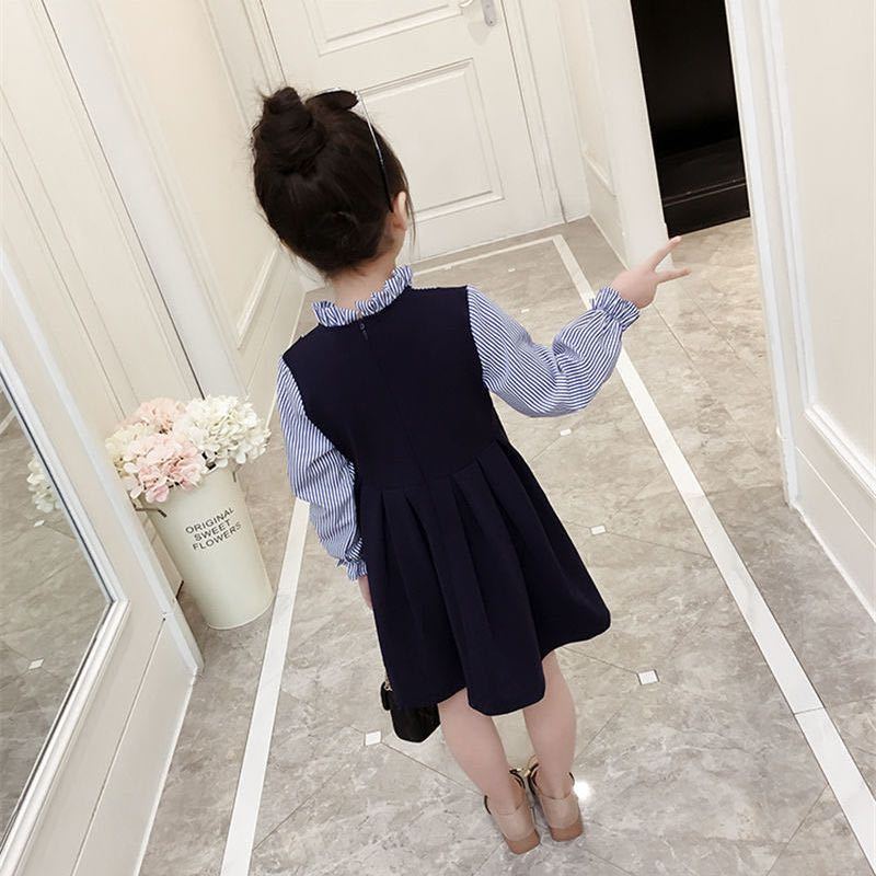  Kids One-piece formal shirt butterfly .. go in . type for graduation ceremony girl spring autumn thing long sleeve 90