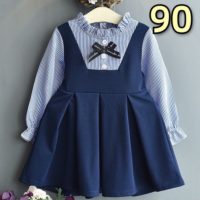  Kids One-piece formal shirt butterfly .. go in . type for graduation ceremony girl spring autumn thing long sleeve 90