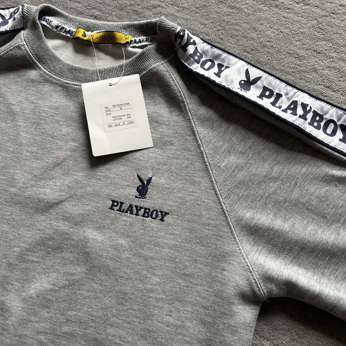 新品　PLAYBOY/プレイボーイ 刺繍入り半袖Tシャツ/M　レディース_画像2