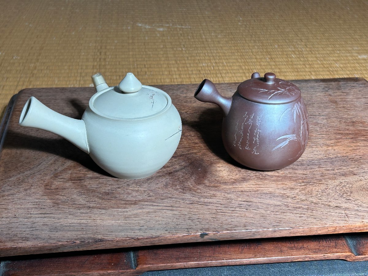 【洛座】万古焼 萬古焼 急須 二点 煎茶道具 在銘＜茶道具茶碗 ◆225-1_画像8