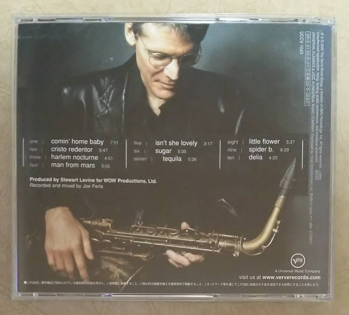 【JAZZ】 デヴィッド・サンボーン (DAVID SANBORN) / タイムアゲイン (TIMEAGAIN)　2003年リリース　ジャズ/フュージョン(FUSION)_画像2