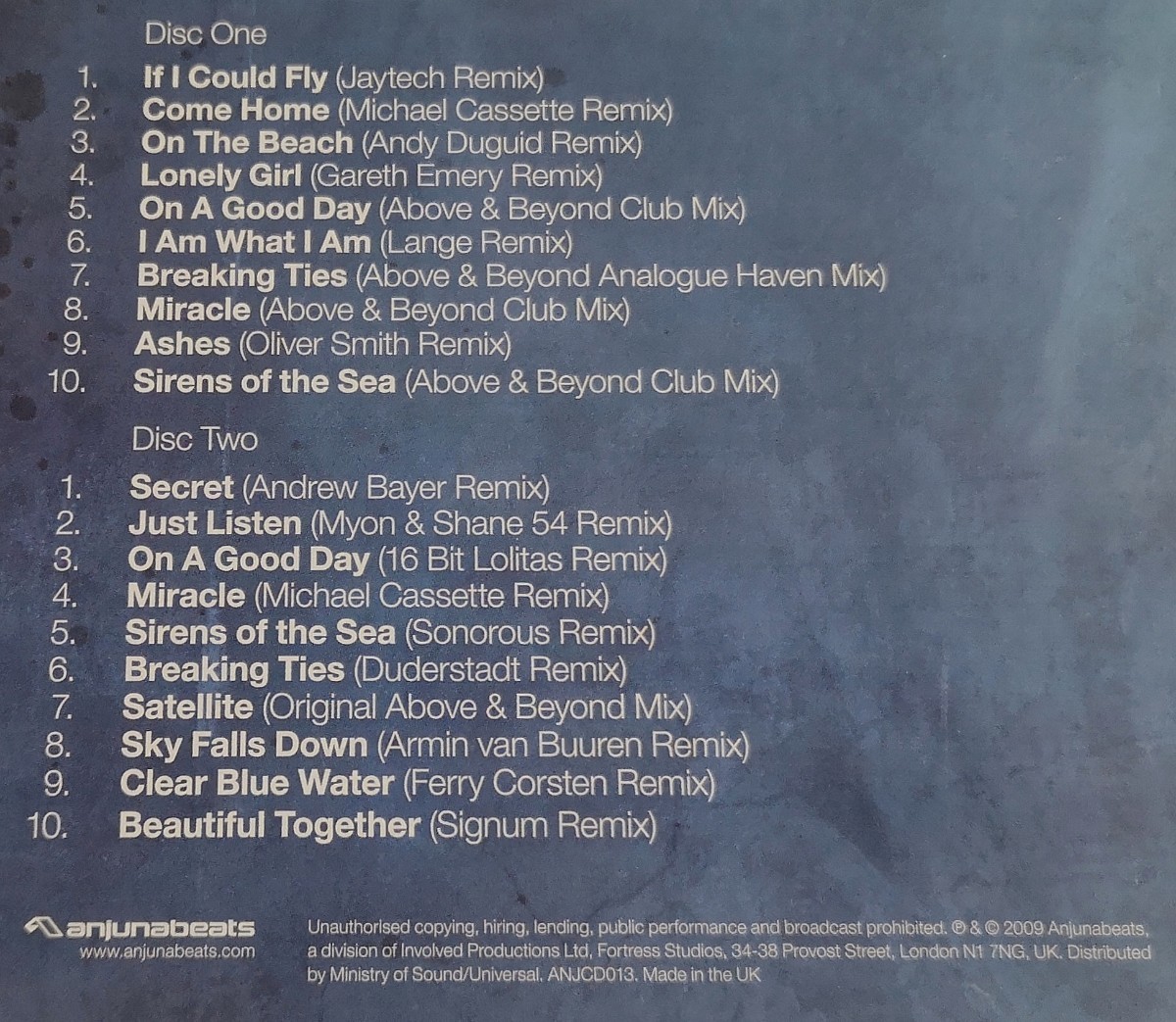 【ABOVE&BEYOND presents OCEANLAB/SIRENS OF THE SEA REMIXED】 Anjunabeats/輸入盤2CD_画像2