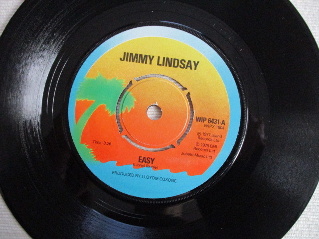 JIMMY LINDSAY 7！EASY, UK 7インチ EP 45, LOVERS, 美盤_画像1