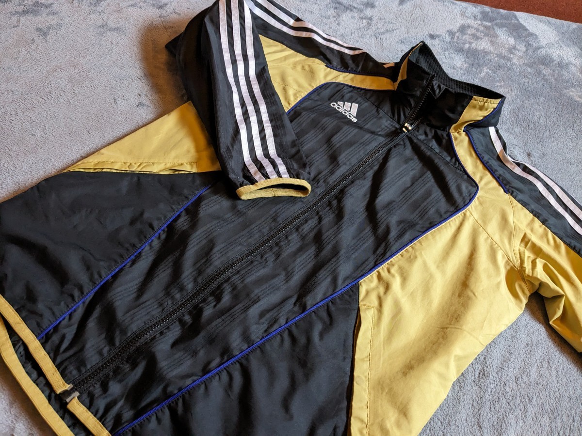 adidas アディダス◆ウィンドブレーカー◆climaproof　裏アルミ◆Mサイズ ◆ゴールド GOLD◆日本代表◆キリンカップ KIRIN CUP SOCCER_画像1